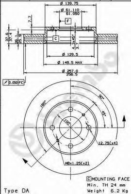     (257X26) 4 .  NISSAN SUNNY / ALMERA 2.0GTI 96-00 09.7357.10
