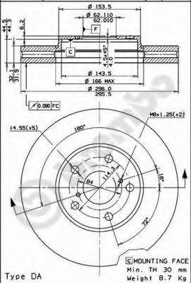     (296X32) 5 .  LEXUS LS400 9 / 92-10 / 94 / IS200 / GS300 / TOYOTA ALTEZZA / ARISTO / CHASER / CROWN / MARK II 09.7931.10