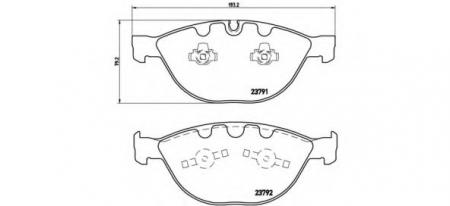 КОЛОДКИ ТОРМОЗНЫЕ ДИСКОВЫЕ ПЕРЕДН, BMW: 5 535 D/550 I/M 03-10, 5 TOURING 535 D/550 I/M 04-, 6 635 D/650 I/M 04-, 6 635 D/650 I/M 04-, 7 745 D/750 I,LI/760 I,LI 01-  ROLLS-ROYCE P06047