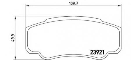 КОЛОДКИ ТОРМОЗНЫЕ ДИСКОВЫЕ ЗАДН, CITROEN: JUMPER 1.9 TD/2.0/2.5 D/2.5 D 4X4/2.5 TD/2.5 TDI/2.5 TDI 4X4/2.8 D/2.8 HDI 94-02, JUMPER 2.0 HDI/2.2 HDI/2.2 HDI 16V/2.8 HDI/2.8 HDI 4X P23093