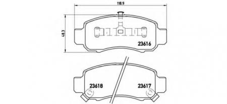 КОЛОДКИ ТОРМОЗНЫЕ ДИСКОВЫЕ ПЕРЕДН HONDA: INSIGHT (ZE) 00-06 P28033