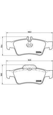 КОЛОДКИ ТОРМОЗНЫЕ ДИСКОВЫЕ ЗАДН MERCEDES-BENZ: CLS (C219) 04-10 , E-CLASS (W211) 02-08 , E-CLASS T-MODEL (S211) 03-09 , S-CLASS (W220) 98-05 , S-CLASS (W221) 05-, S-CLASS К P50052