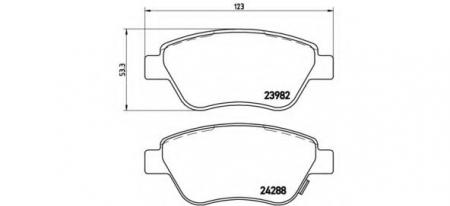 КОЛОДКИ ТОРМОЗНЫЕ ДИСКОВЫЕ ПЕРЕДН OPEL: CORSA D 06- VAUXHALL: CORSA MK IV (D) (L_8) 06- P59051