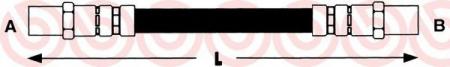 ШЛАНГ ТОРМОЗНОЙ AUDI 80/VW GOLF II/PASSAT/T4 М10Х1Х180MM ЗАД. T85016