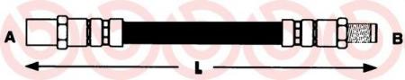 ШЛАНГ ТОРМОЗНОЙ M10X1X380MM ПЕР A100(44) T85056
