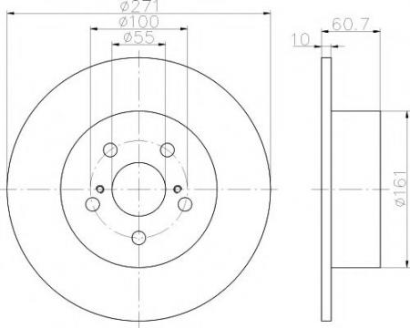 ДИСК ТОРМОЗНОЙ ЗАДНИЙ MDC1713