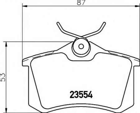 ТОРМ.КОЛОДКИ ЗАД.AUDI,SEAT,VW,PEUGEOT 405 T_-17MM MDB1377