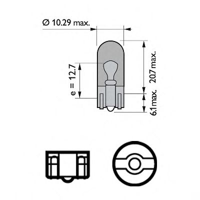   10   WY5W 12V 5W W2.1X9.5D () 12396NACP