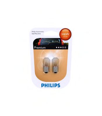     2 H6W 12V 6W BAX9S 12036B2 PHILIPS