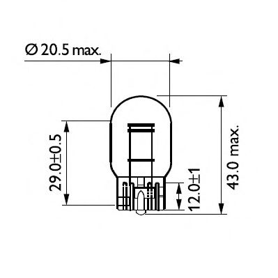   10   W21/5W 12V 21/5W W3X16D 12066CP