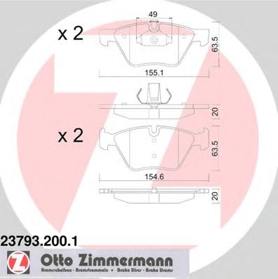 Zimmermann-  BMW: 3 05-, 3 Touring 23793.200.1 ZIMMERMANN