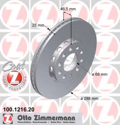   AUDI 100 C4/A4/A6 C4/C5 VW PASSAT B5 90-   288X25 100.1216.20
