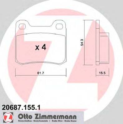 ZIMMERMANN-  MERCEDES-BENZ: 190 84 20687.155.1