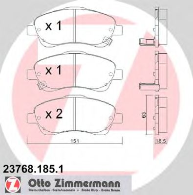 ZIMMERMANN-  TOYOTA: AVENSIS 03- 23768.185.1