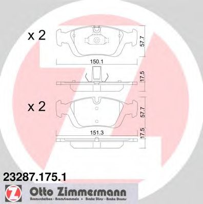 SAXID-КОЛОДКИ ТОРМ-Е BMW: 3 90-98, 3 COMPACT 94-00 23287.175.1