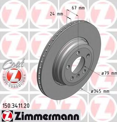   BMW E60/E61 3.5D/4.0/4.5/5.0 03-/E65/E66 4.0D/4.5/6.0 01-   345X24 150.3411.20