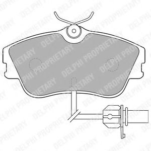 КОЛОДКИ ТОРМОЗНЫЕ VOLKSWAGEN T4 R15 5/99]С ДАТЧИКОМ ПЕРЕДНИЕ LP1542