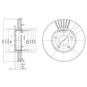 ДИСК ТОРМОЗНОЙ FR VAG BG2745