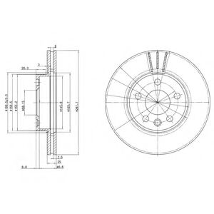 ДИСК ТОРМОЗНОЙ FR  VW SHARAN, FO GAL BG3025