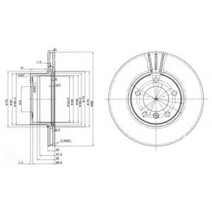 ДИСК ТОРМОЗНОЙ FR BMW E39 BG3043