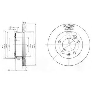 КОМПЛЕКТ ТОРМОЗНЫХ ДИСКОВ ПЕРЕДН. VW LT II, MERCEDES BENZ SPR BG3236