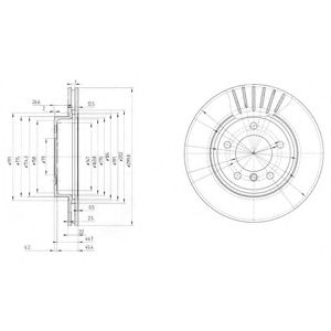 ДИСК ТОРМОЗНОЙ FR BMW 3 (E46) BG3527