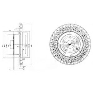 КОМПЛЕКТ ТОРМОЗНЫХ ДИСКОВ ПЕРЕДН. MERCEDES BENZ W220 BG3827