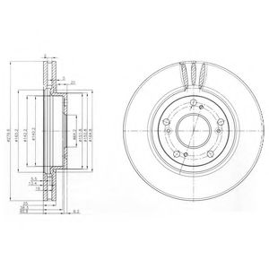ДИСК ТОРМОЗНОЙ FR  HO ACCORD VIII 03-  D=280MM BG3977
