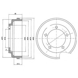 БАРАБАН ТОРМОЗНОЙ TR-00 <FWD> BF479