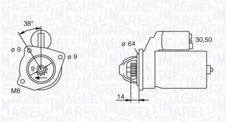  12V 2, 6 KW  FIAT DUCATO 2.5TD/2.8TD 1/97-4/02; 063114014010