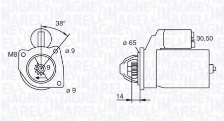  12V 0, 8 KW  FIAT BRAVA/BRAVO/MAREA 1.2 10/98-10/01/PUNTO 1.1/1.2 9/93-> 063101015010