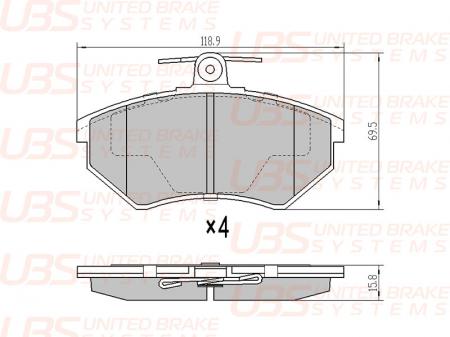 КОЛОДКИ ТОРМОЗНЫЕ ДИСКОВЫЕ | ПЕРЕД | СМАЗКА 5ГР B1102027