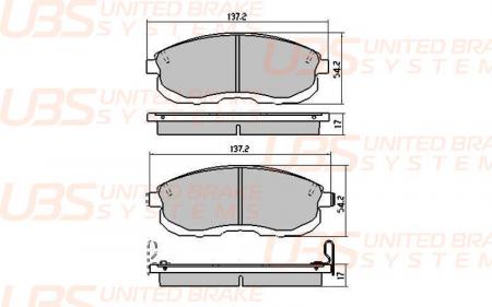 КОЛОДКИ ТОРМОЗНЫЕ ДИСКОВЫЕ | ПЕРЕД | B1105015