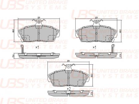 КОЛОДКИ ТОРМОЗНЫЕ ДИСКОВЫЕ | ПЕРЕД | B1108001