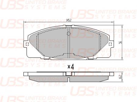 КОЛОДКИ ТОРМОЗНЫЕ ДИСКОВЫЕ | ПЕРЕД | СМАЗКА 5ГР B1110045