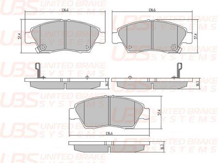 КОЛОДКИ ТОРМОЗНЫЕ ДИСКОВЫЕ | ПЕРЕД | + СМАЗКА 5ГР B1111005
