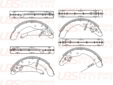КОЛОДКИ ТОРМОЗНЫЕ БАРАБАННЫЕ | ЗАД | B1202001