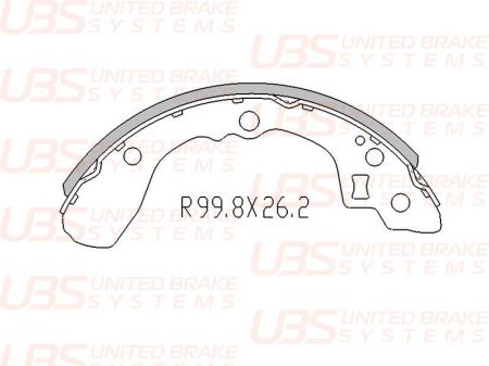 КОЛОДКИ ТОРМОЗНЫЕ БАРАБАННЫЕ | ЗАД | B1203019