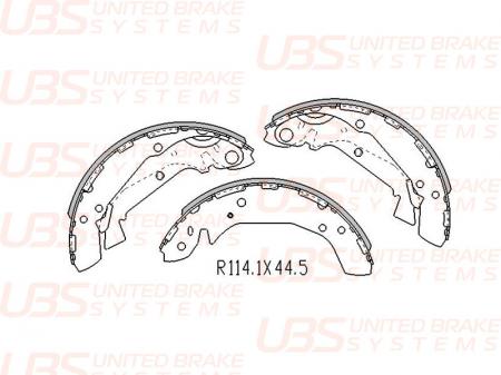 КОЛОДКИ ТОРМОЗНЫЕ БАРАБАННЫЕ | ЗАД | B1203021