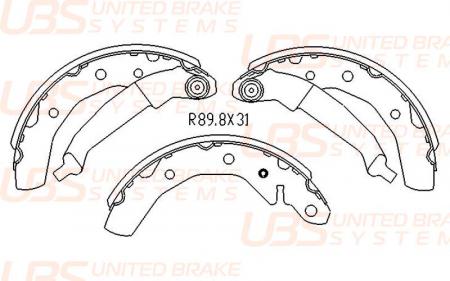 КОЛОДКИ ТОРМОЗНЫЕ БАРАБАННЫЕ | ЗАД | B1204002