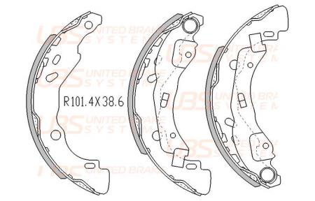 КОЛОДКИ ТОРМОЗНЫЕ БАРАБАННЫЕ | ЗАД | B1205001