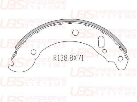 КОЛОДКИ ТОРМОЗНЫЕ БАРАБАННЫЕ | ЗАД | B1208002
