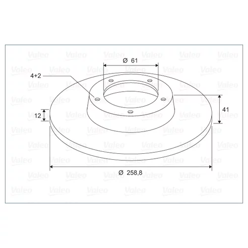 ДИСК ТОРМОЗНОЙ RENAULT LOGAN, SANDERO, TWINGO II ПЕРЕДНИЙ, НЕ ВЕНТИЛИРУЕМЫЙ 297802