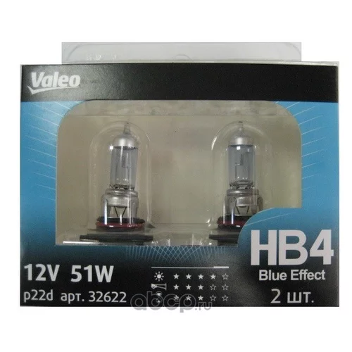 HB4 12V- 51W (P22D) (����� ����-�����.�����.) BLUE EFFECT (�.��.2��.) 32622