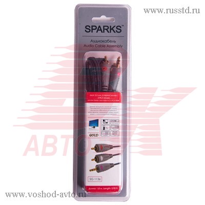  SPARKS SG-1136,  1,8, AUDIO MINIJACK-2 RCA SG-1136