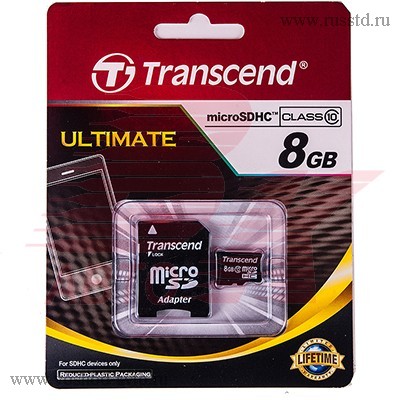   TRANSCEND, SECURE DIGITAL MICRO 8GB, SDHC, CLASS 10 TS8GUSDHC10
