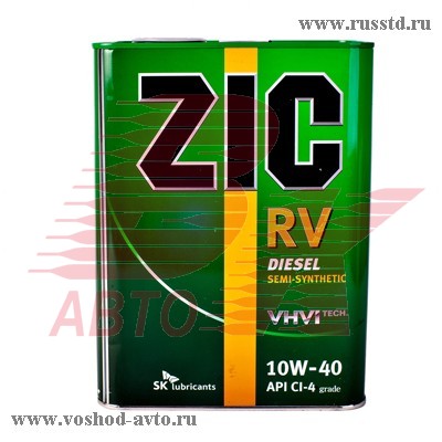 МАСЛО ZIC RV 10W40 CI-4 МОТ ДИЗ П/С 6Л 173129 173129