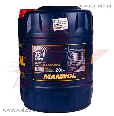 МАСЛО MANNOL TS-1 SAE 15W / 40 SHPD МОТ П / С (20Л)1253 1253