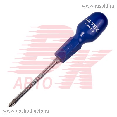 ОТВЕРТКА КРЕСТОВАЯ HI-TEK 2Х100 (№2Х4) УСИЛЕН.(ПОЛЬША) 61310 61310
