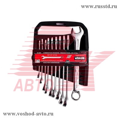 BAUM 30-10MP НАБОР КЛЮЧЕЙ КОМБИНИРОВАННЫХ 8-19ММ 10ПР 30-10MP
